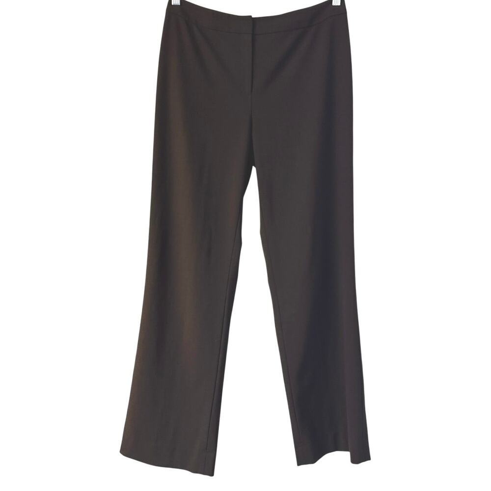 Lafayette 148 Espre Wide-Leg Wool Blend Trousers Womens Size 8 Brown EUC